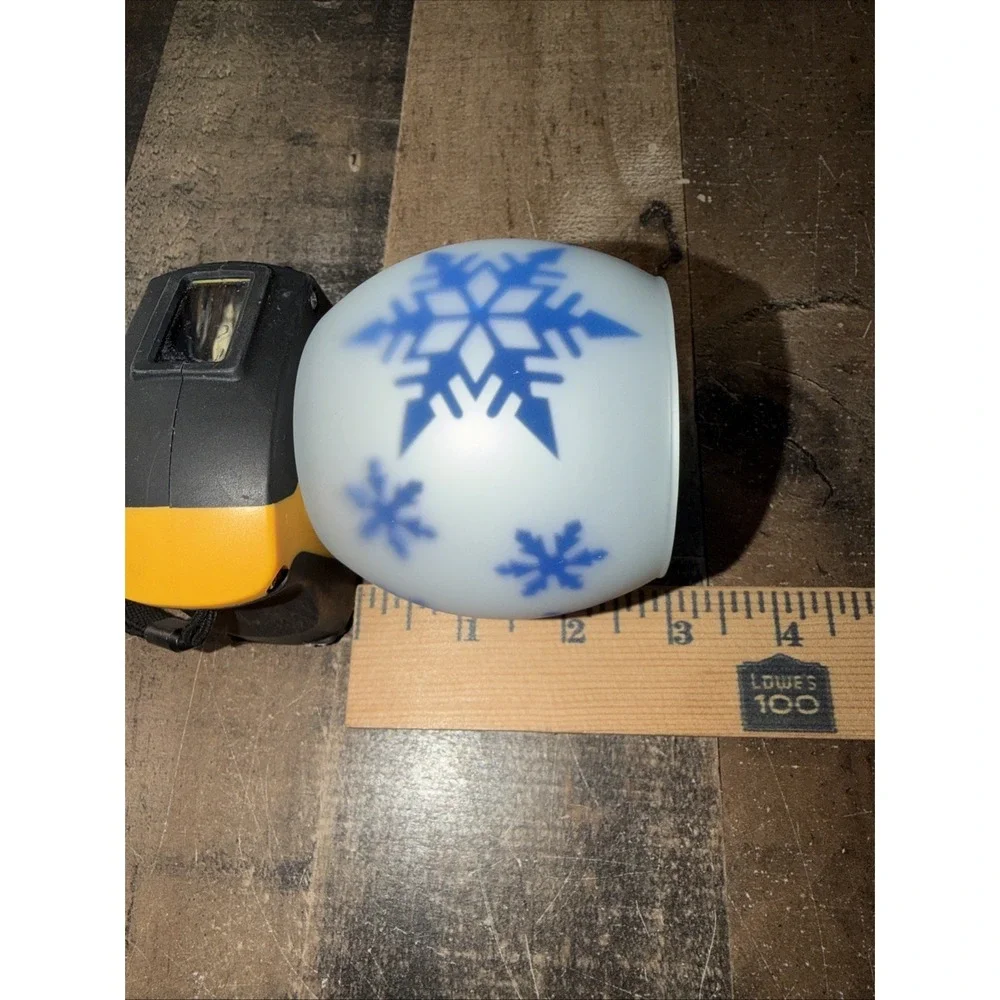PartyLite P8676U Snowflake Tealight Votive Candle Holder Frosted Blue White - Picture 11 of 13